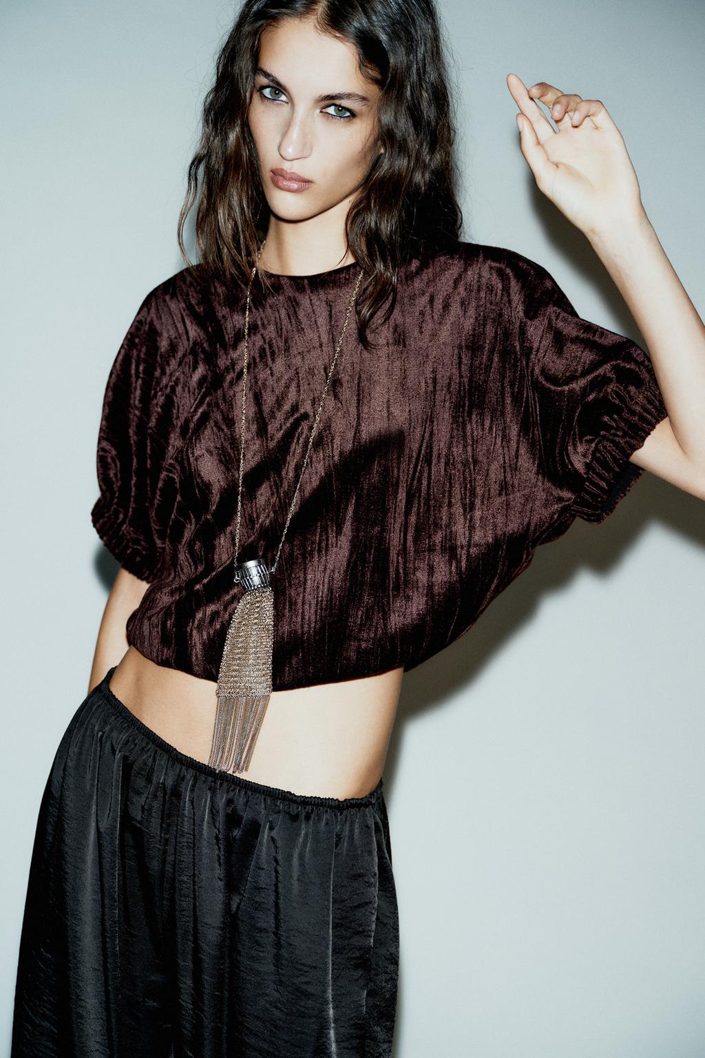 TOP BOULE EN VELOURS