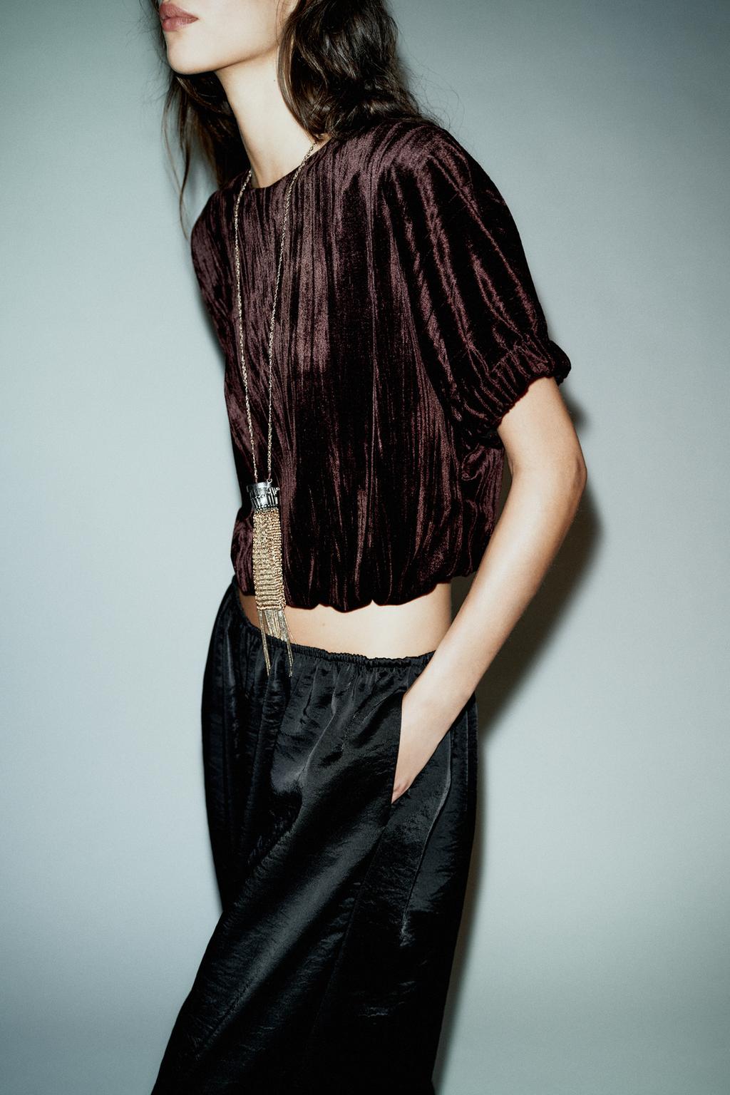 TOP BOULE EN VELOURS