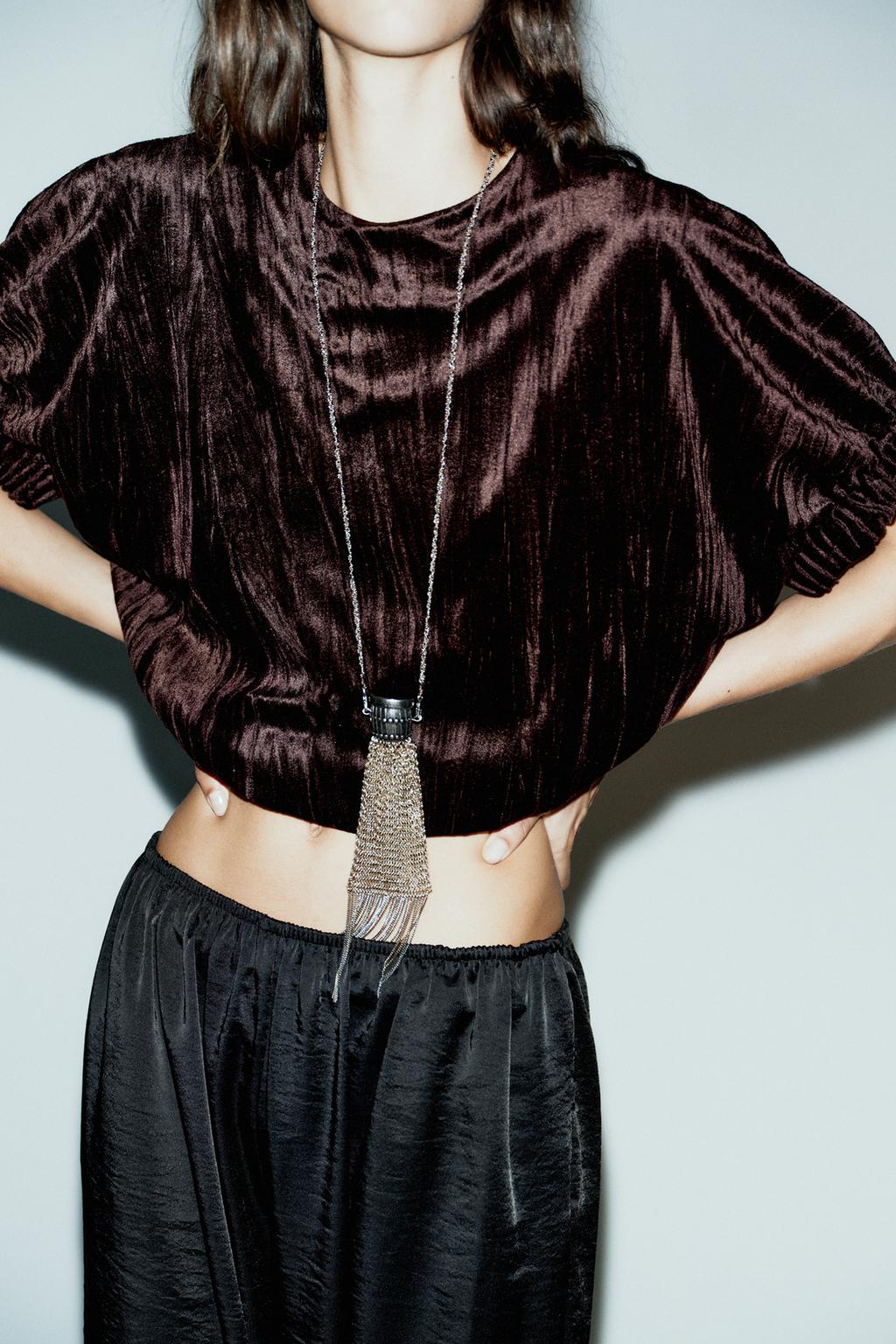 TOP BOULE EN VELOURS