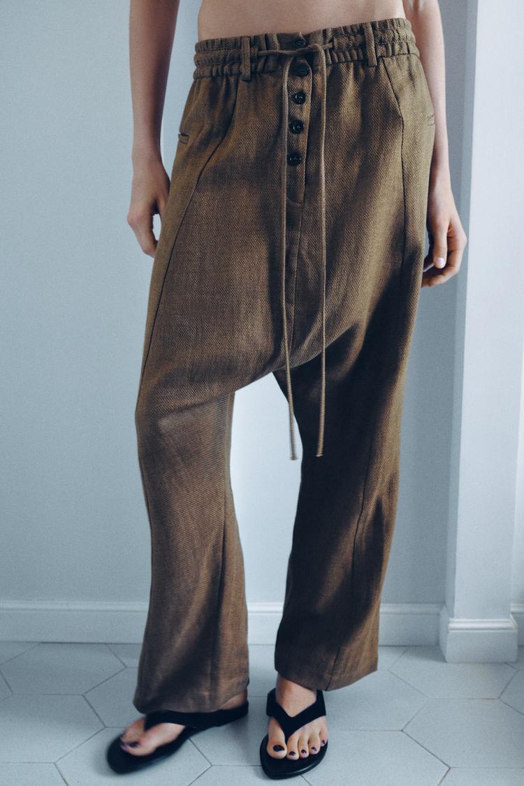 PANTALON BAGGY MELANGE LIN