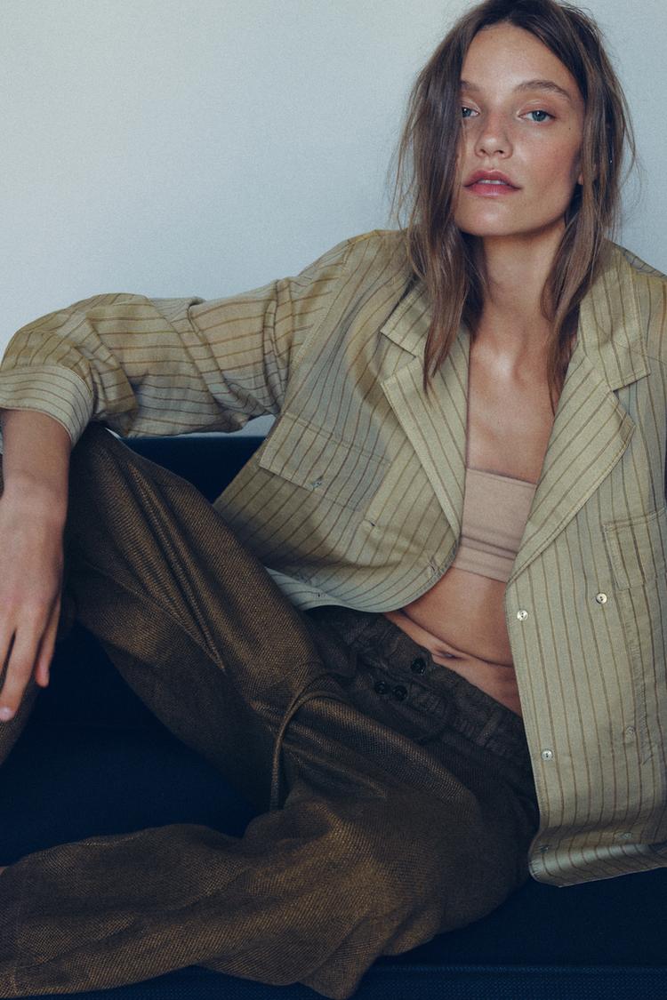 PANTALON BAGGY MELANGE LIN