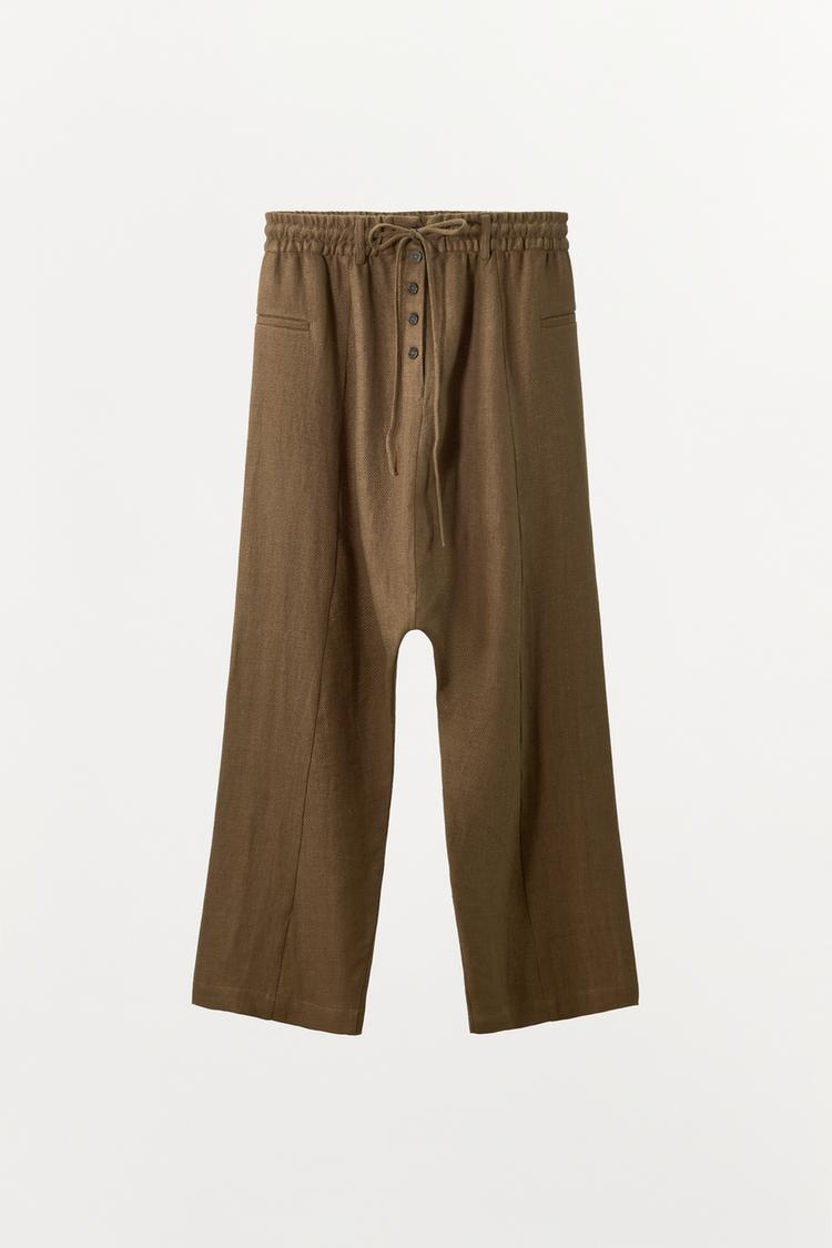 PANTALON BAGGY MELANGE LIN