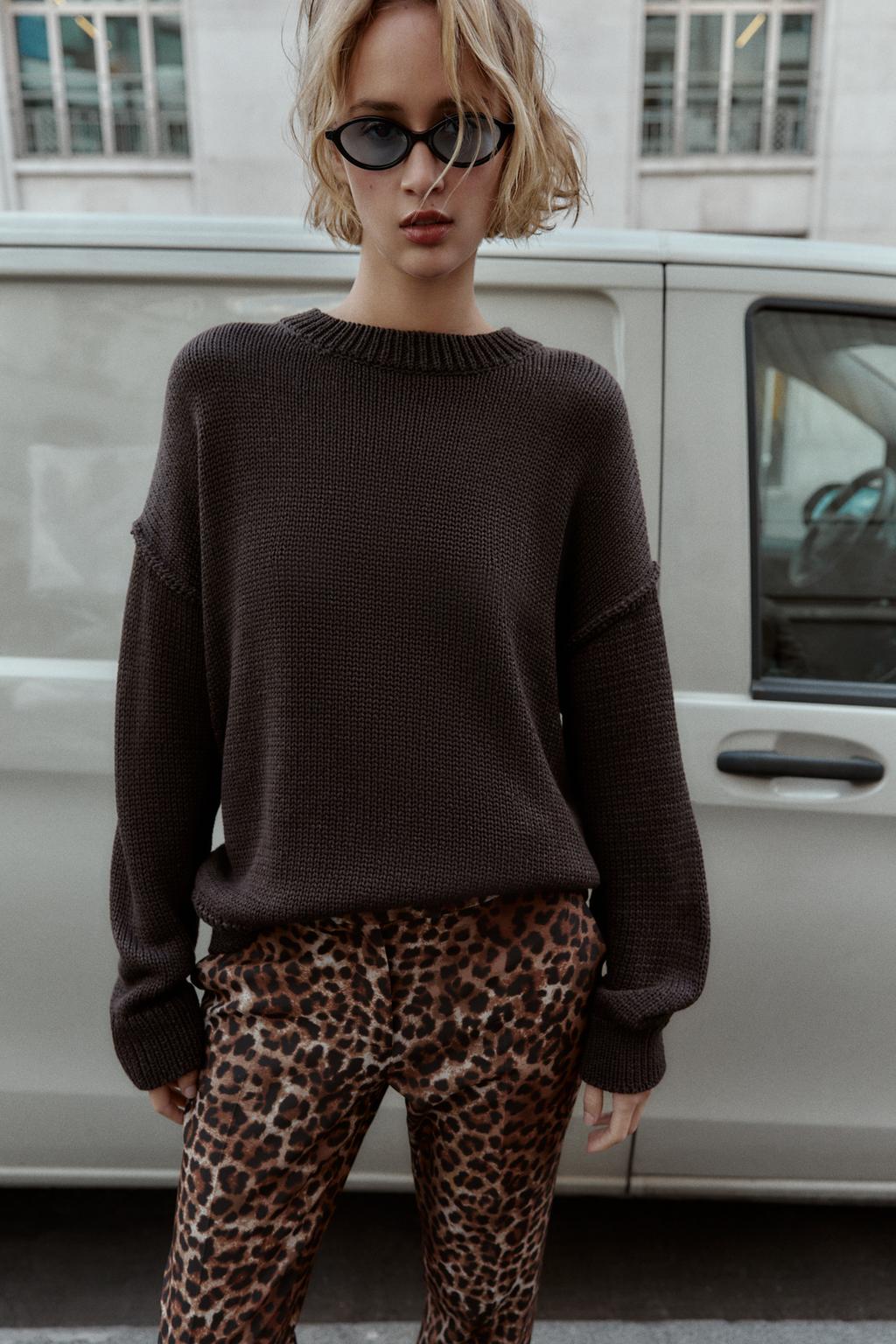 PANTALON FLARE À IMPRIMÉ ANIMAL