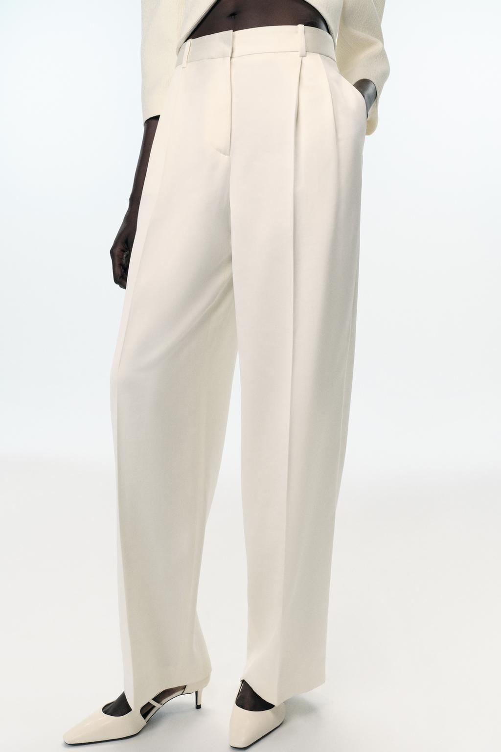 PANTALON DROIT À PINCES