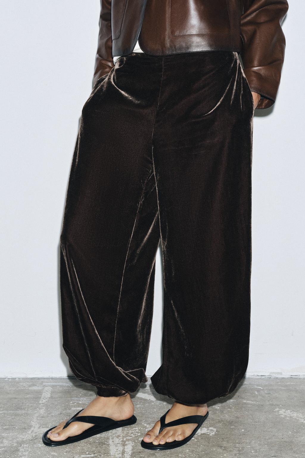 PANTALON BOUFFANT EN VELOURS ZW COLLECTION