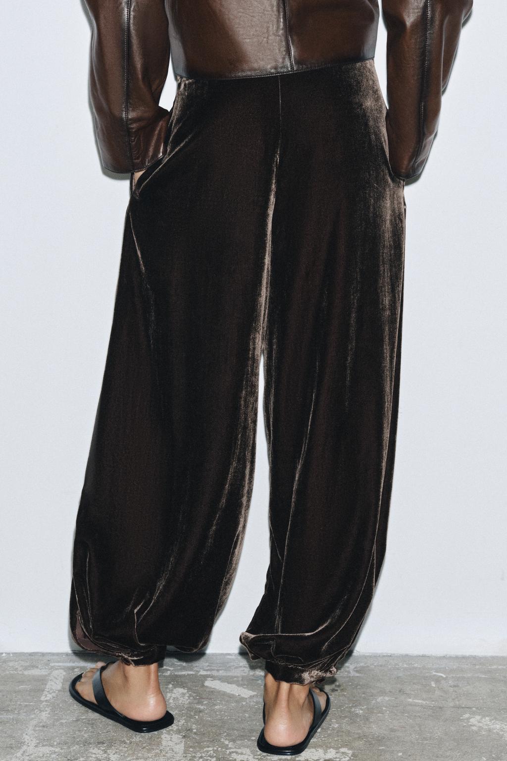 PANTALON BOUFFANT EN VELOURS ZW COLLECTION