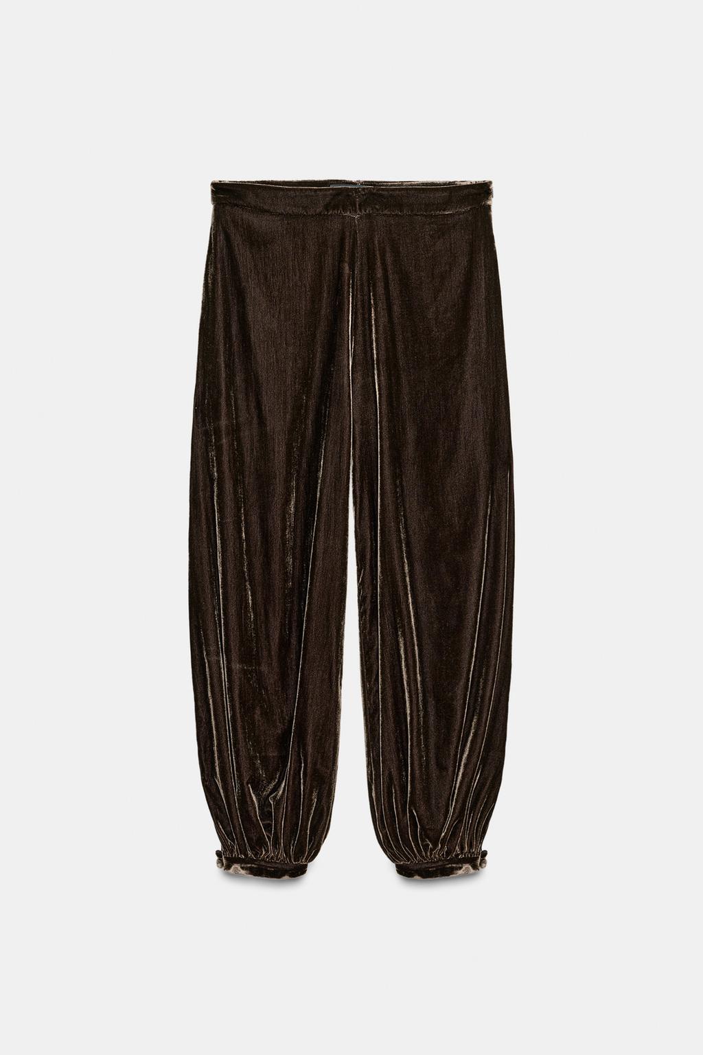 PANTALON BOUFFANT EN VELOURS ZW COLLECTION