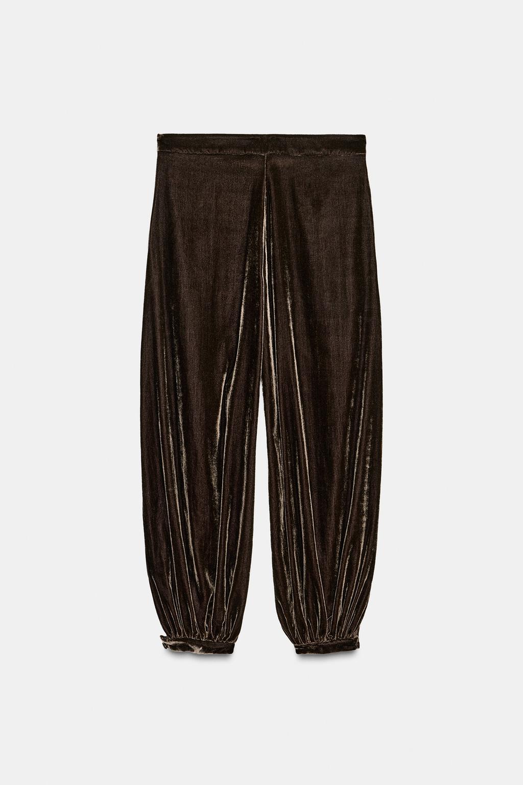 PANTALON BOUFFANT EN VELOURS ZW COLLECTION