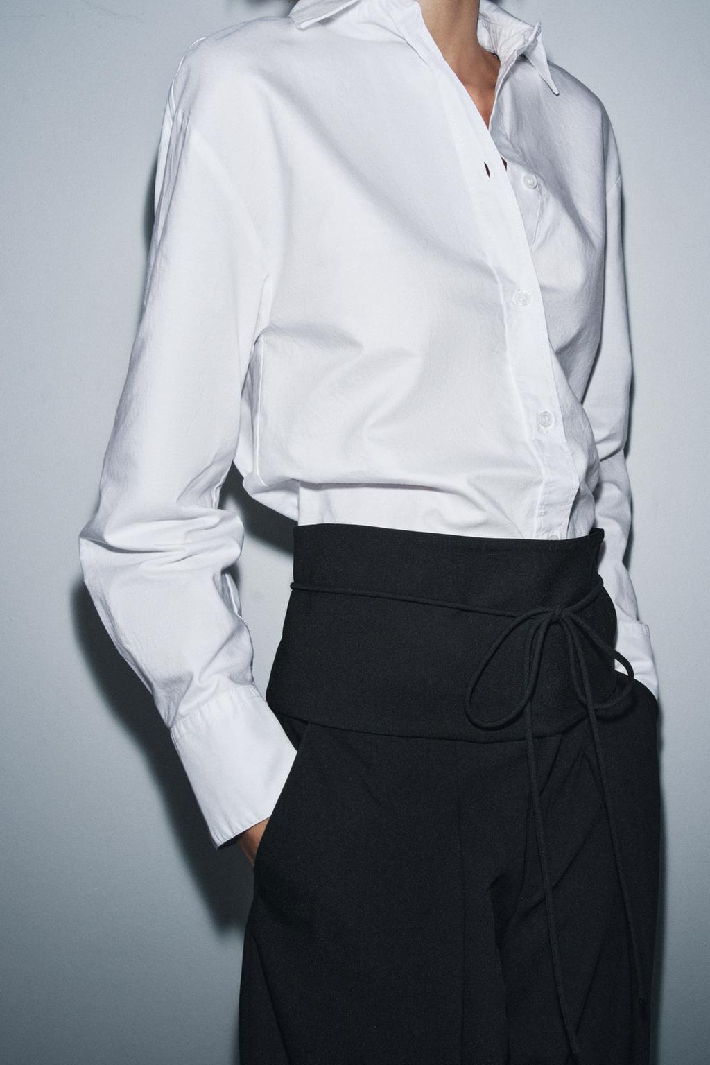 PANTALON BOUFFANT AVEC CEINTURE LARGE ZW COLLECTION