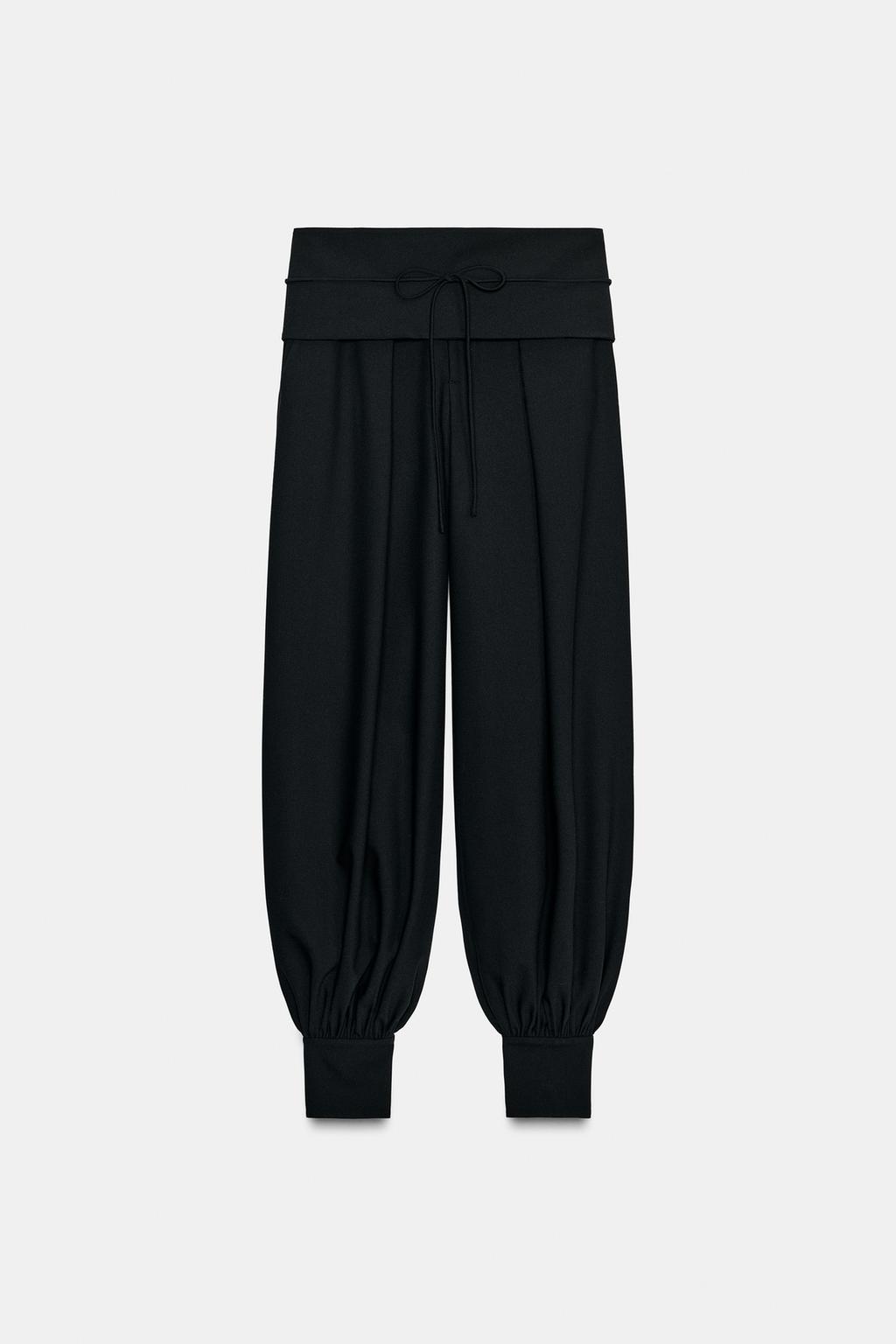 PANTALON BOUFFANT AVEC CEINTURE LARGE ZW COLLECTION