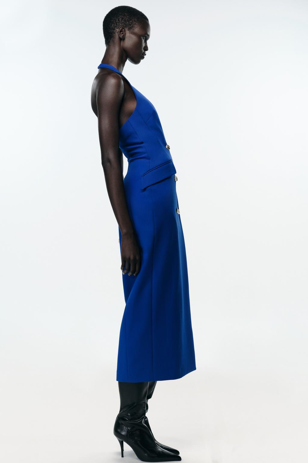 ROBE MI-LONGUE TUBE CROISÉE