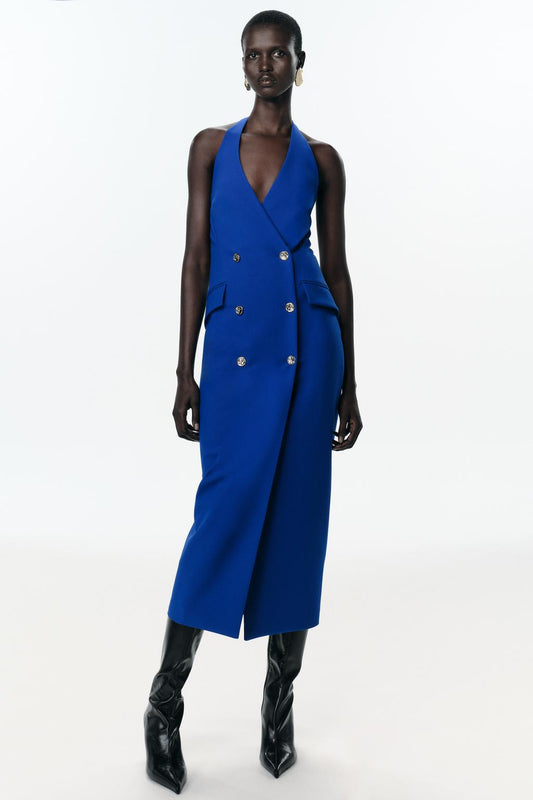 ROBE MI-LONGUE TUBE CROISÉE