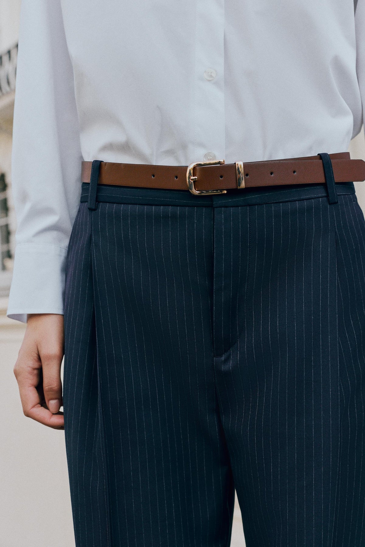 PANTALON 7/8 AVEC CEINTURE