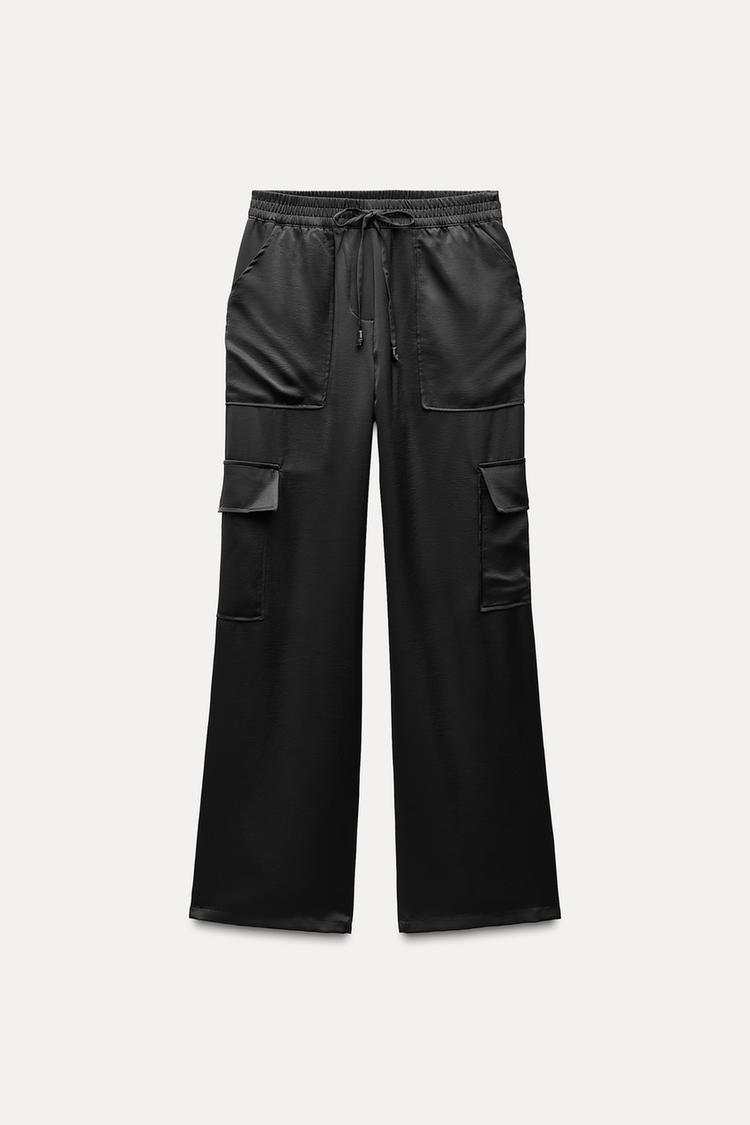 PANTALON CARGO EN SATIN