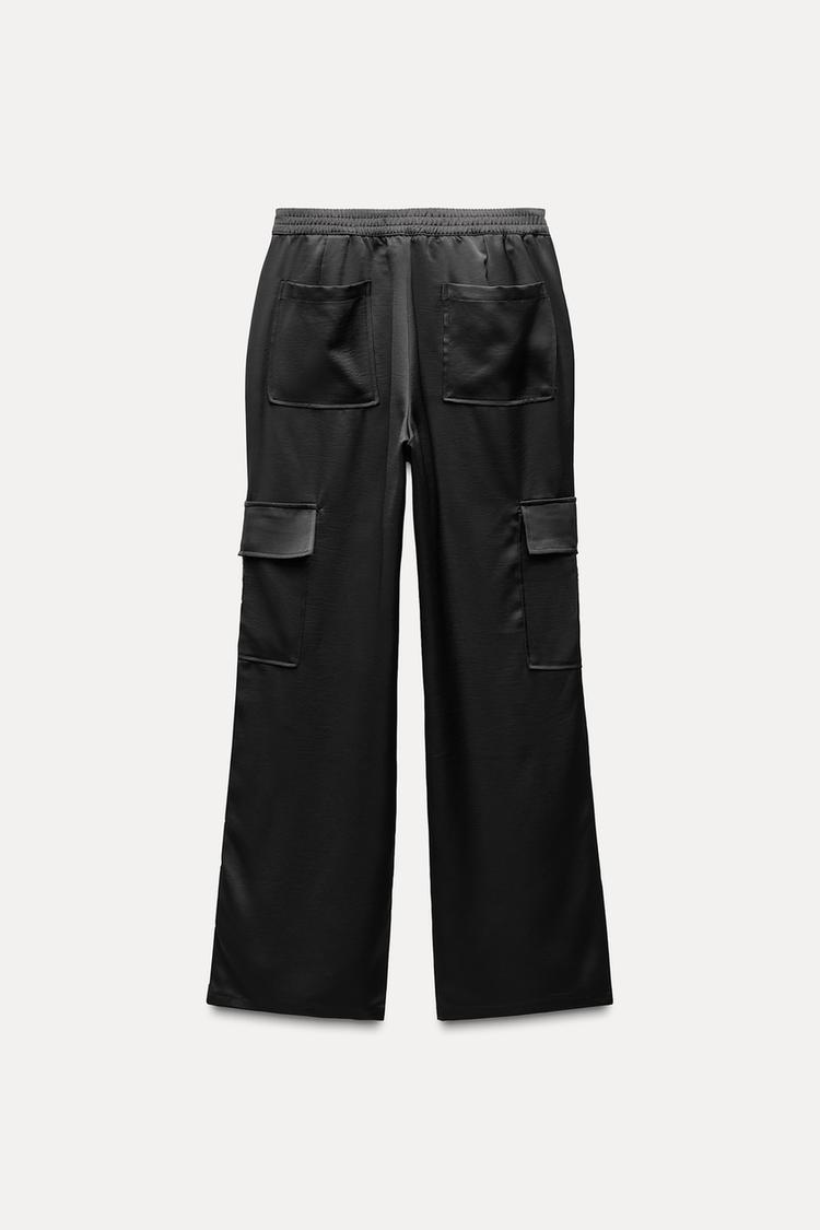 PANTALON CARGO EN SATIN