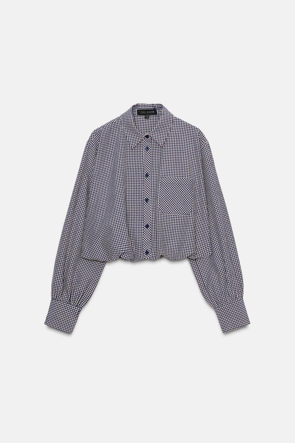 CHEMISE BOULE À CARREAUX VICHY