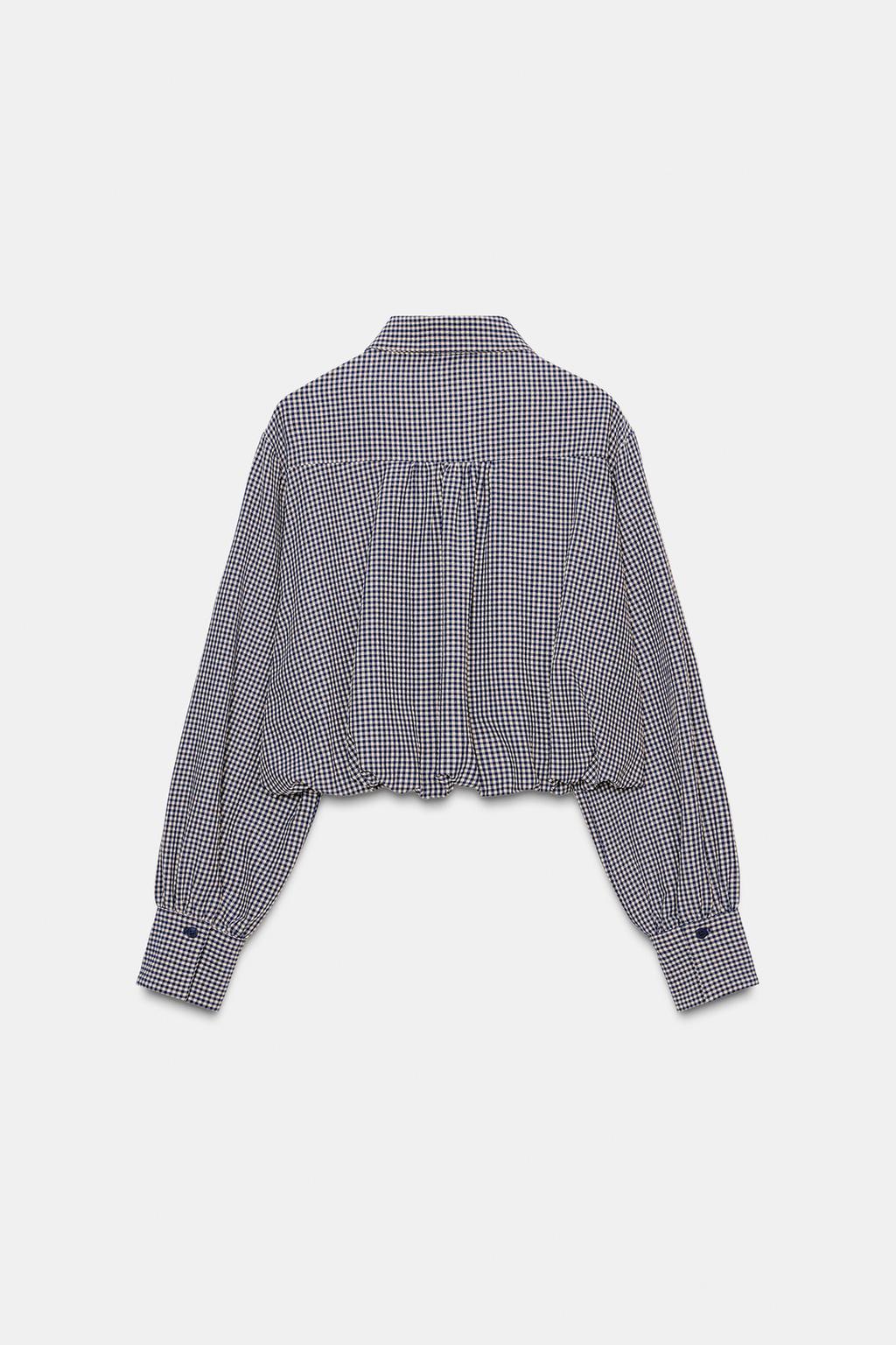 CHEMISE BOULE À CARREAUX VICHY