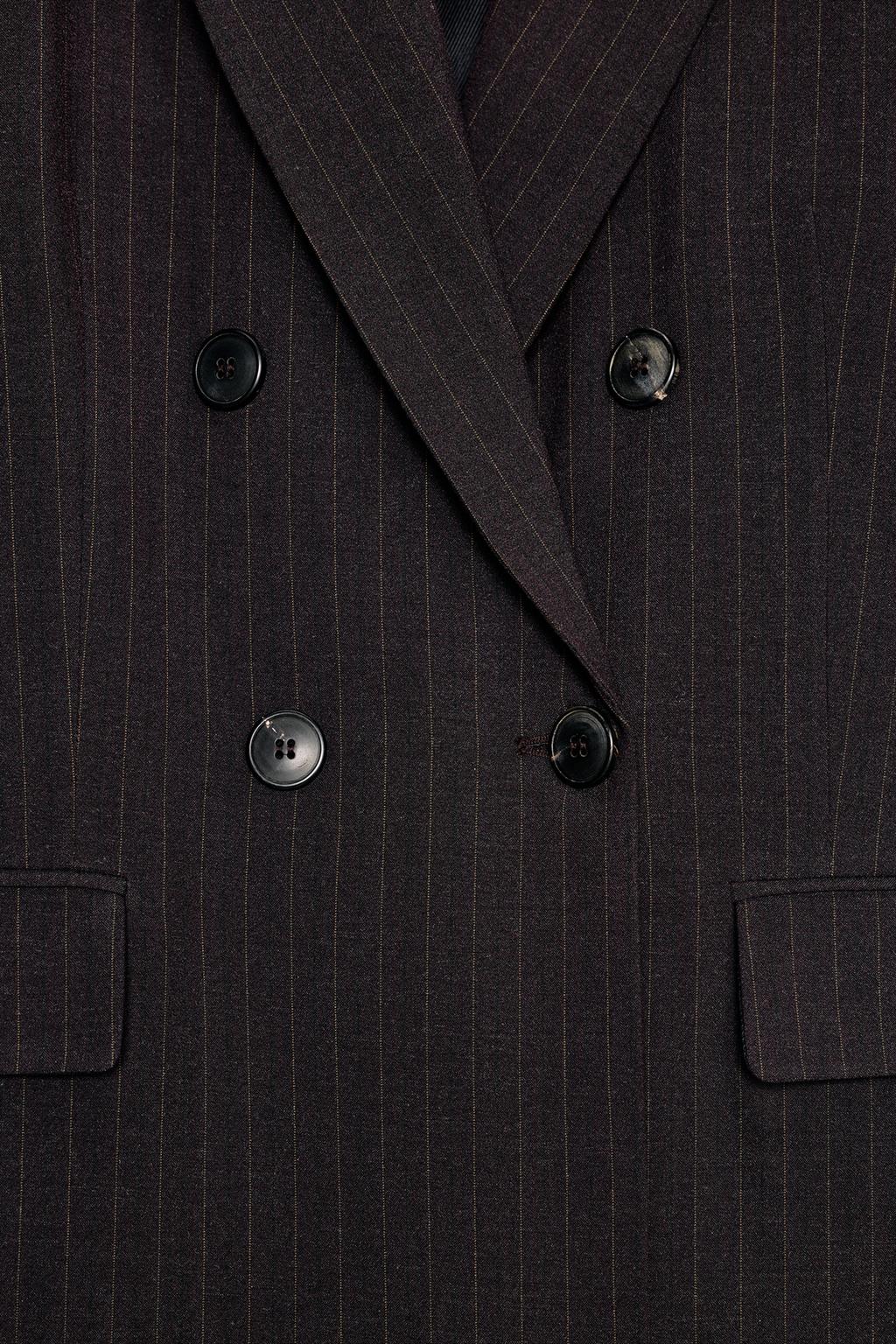 VESTE OVERSIZE À BOUTONNAGE CROISÉ ET RAYURES