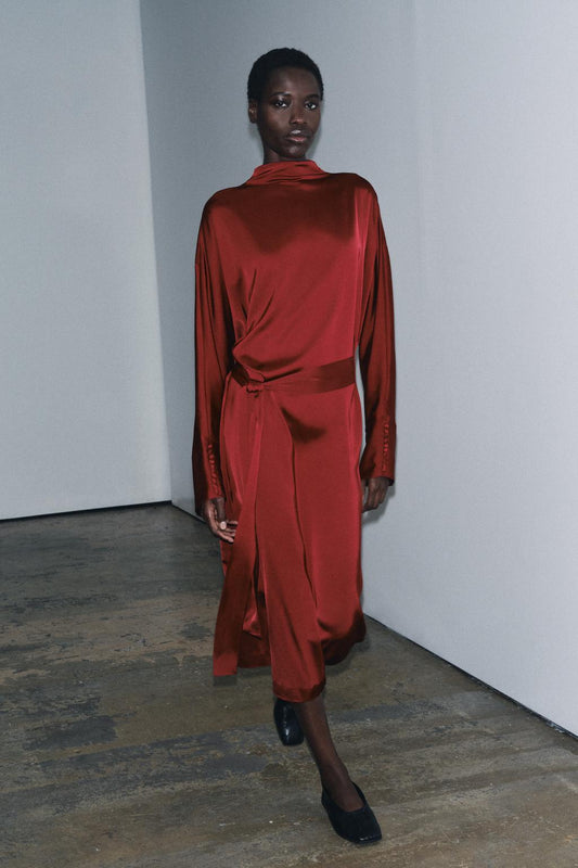 ROBE SATINÉE À NŒUD ZW COLLECTION