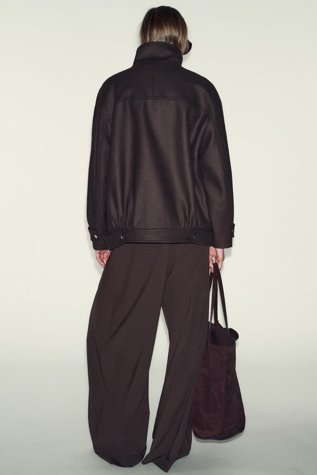 VESTE BOMBER AVEC LAINE COL MONTANT