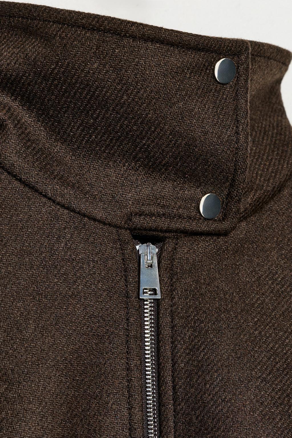 VESTE BOMBER AVEC LAINE COL MONTANT