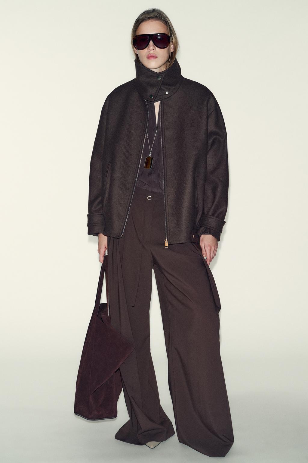 VESTE BOMBER AVEC LAINE COL MONTANT