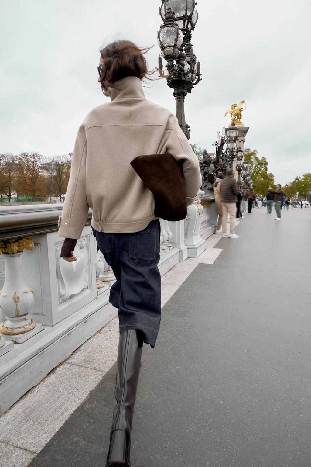 SHORT LONG EN JEAN À PINCES Z1975