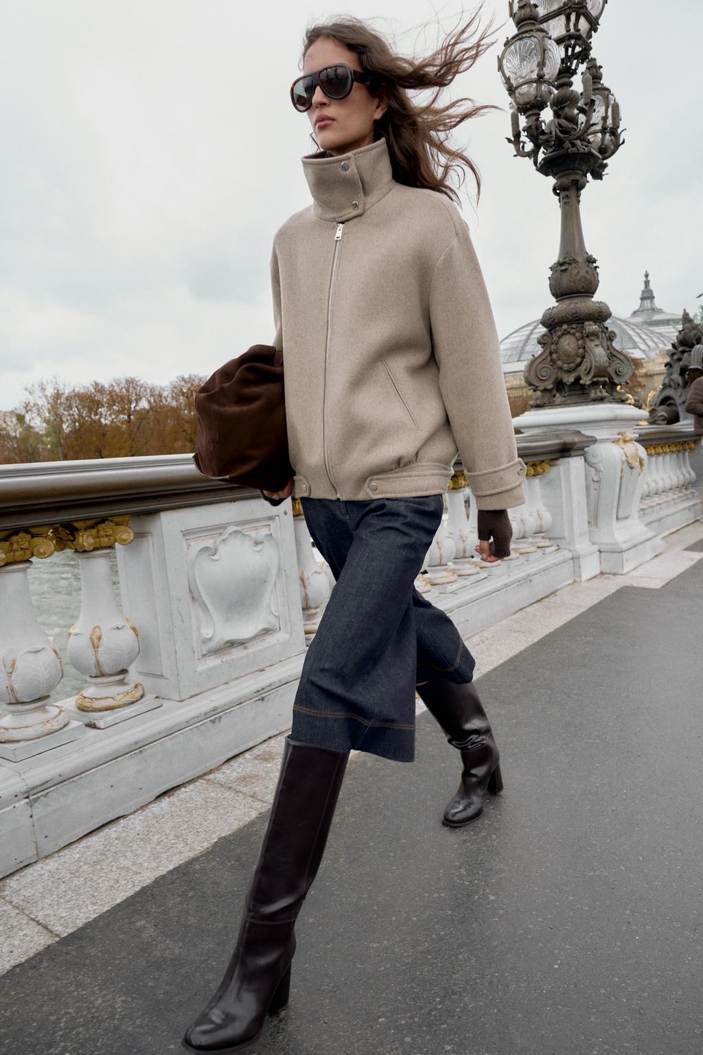 SHORT LONG EN JEAN À PINCES Z1975