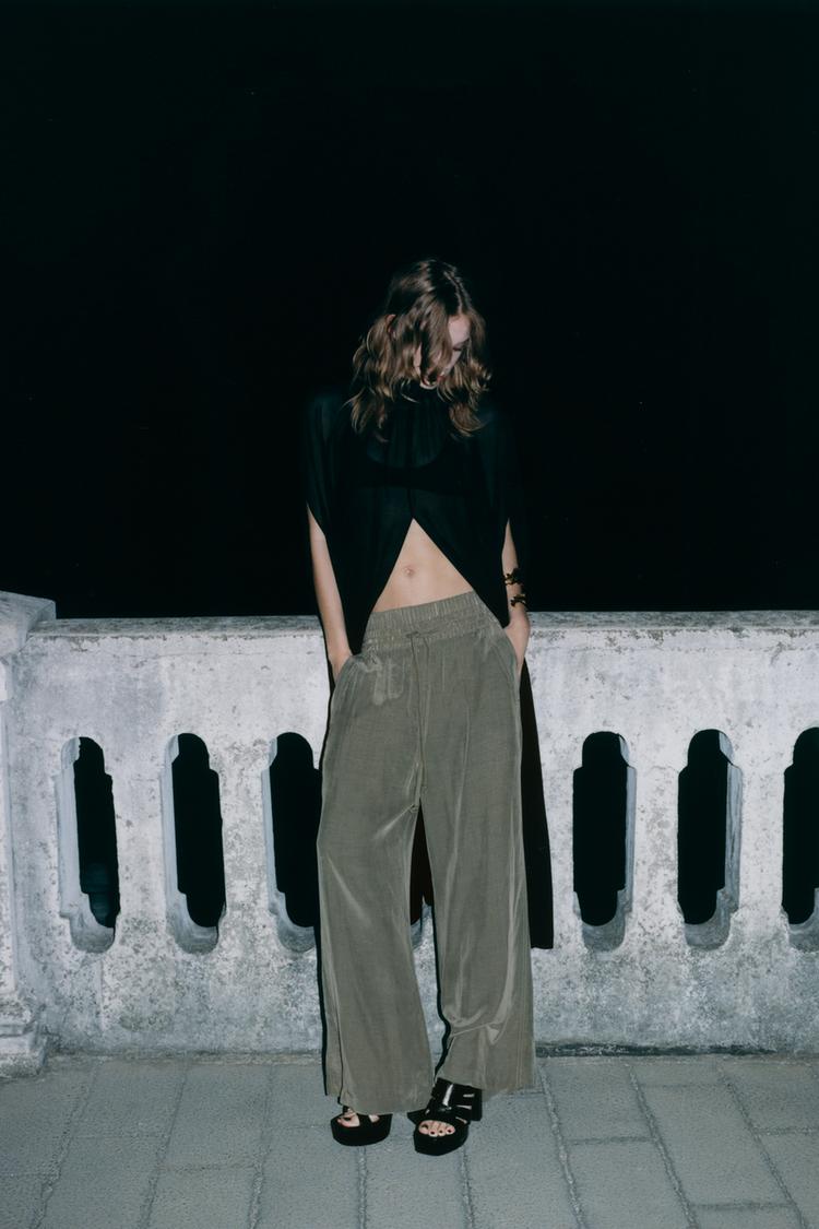 PANTALON À TAILLE DOUBLE COLLECTION ZW