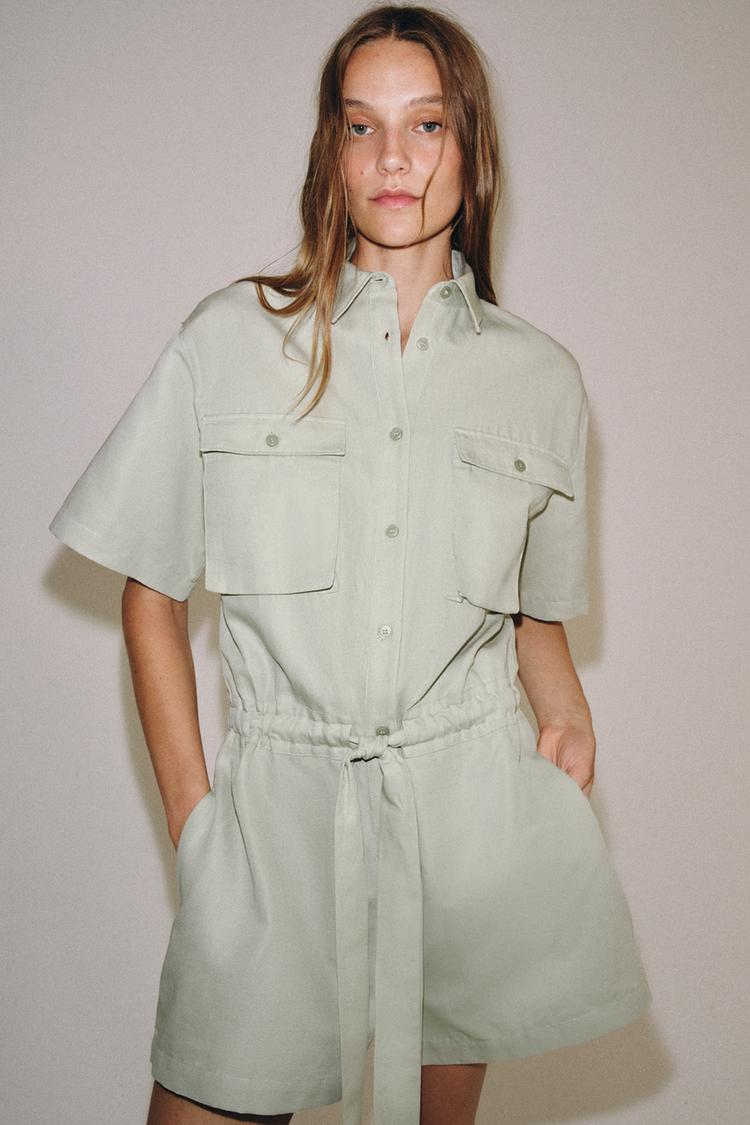 COMBI-SHORT FLUIDE À POCHES