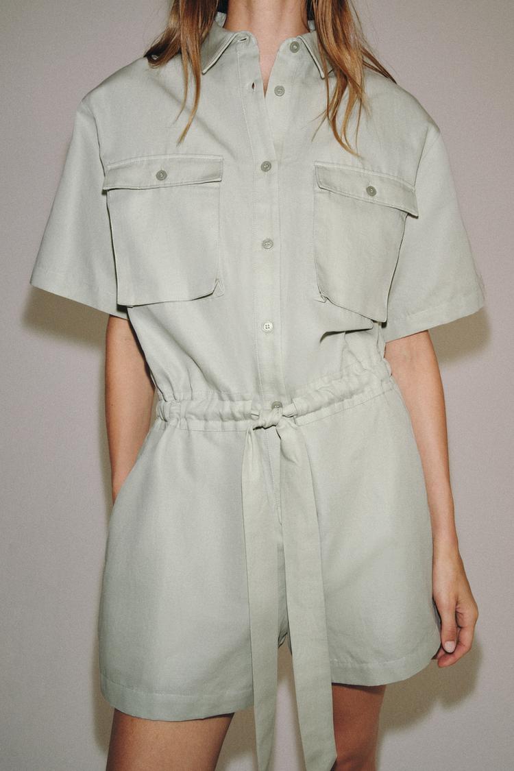 COMBI-SHORT FLUIDE À POCHES