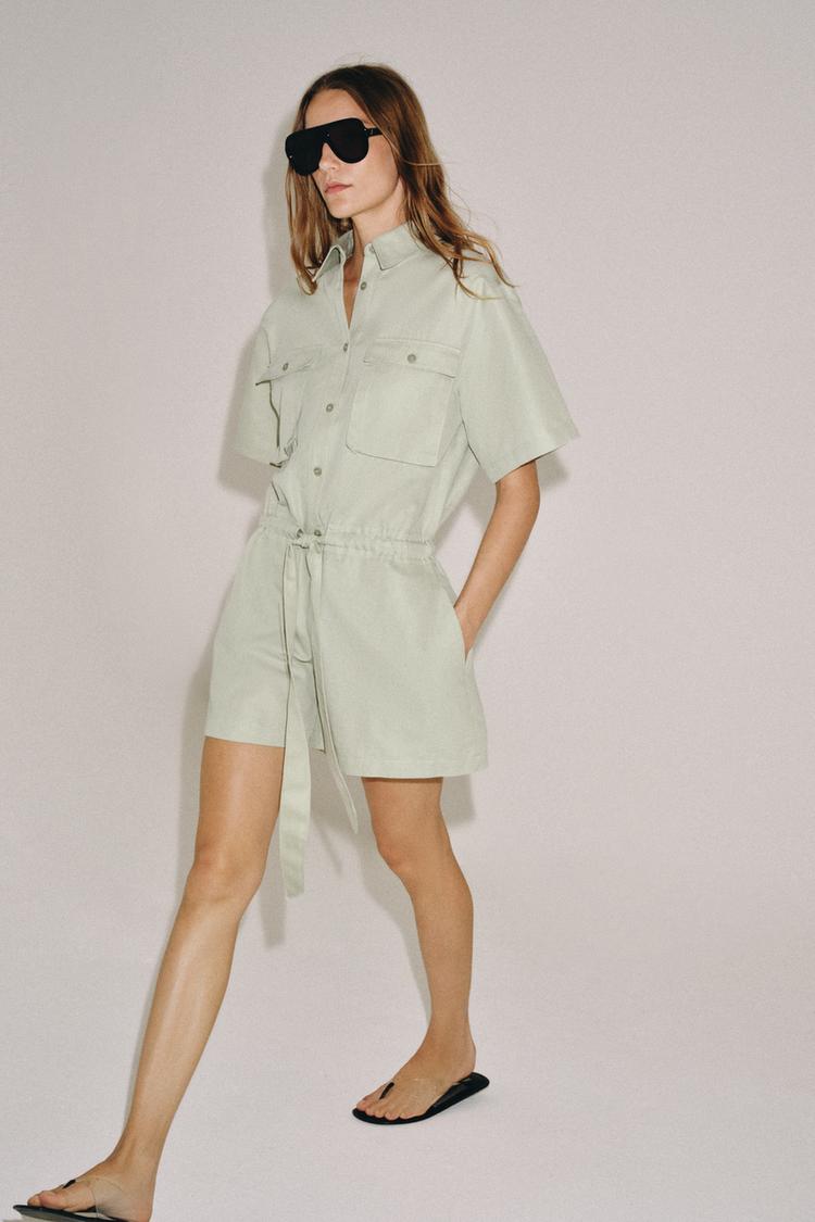 COMBI-SHORT FLUIDE À POCHES