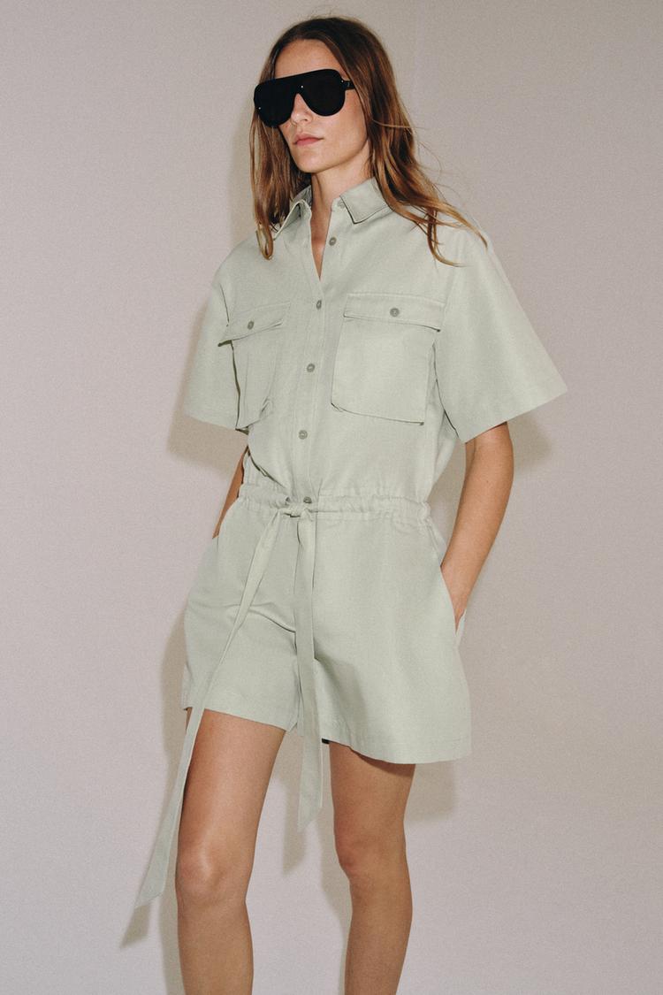 COMBI-SHORT FLUIDE À POCHES