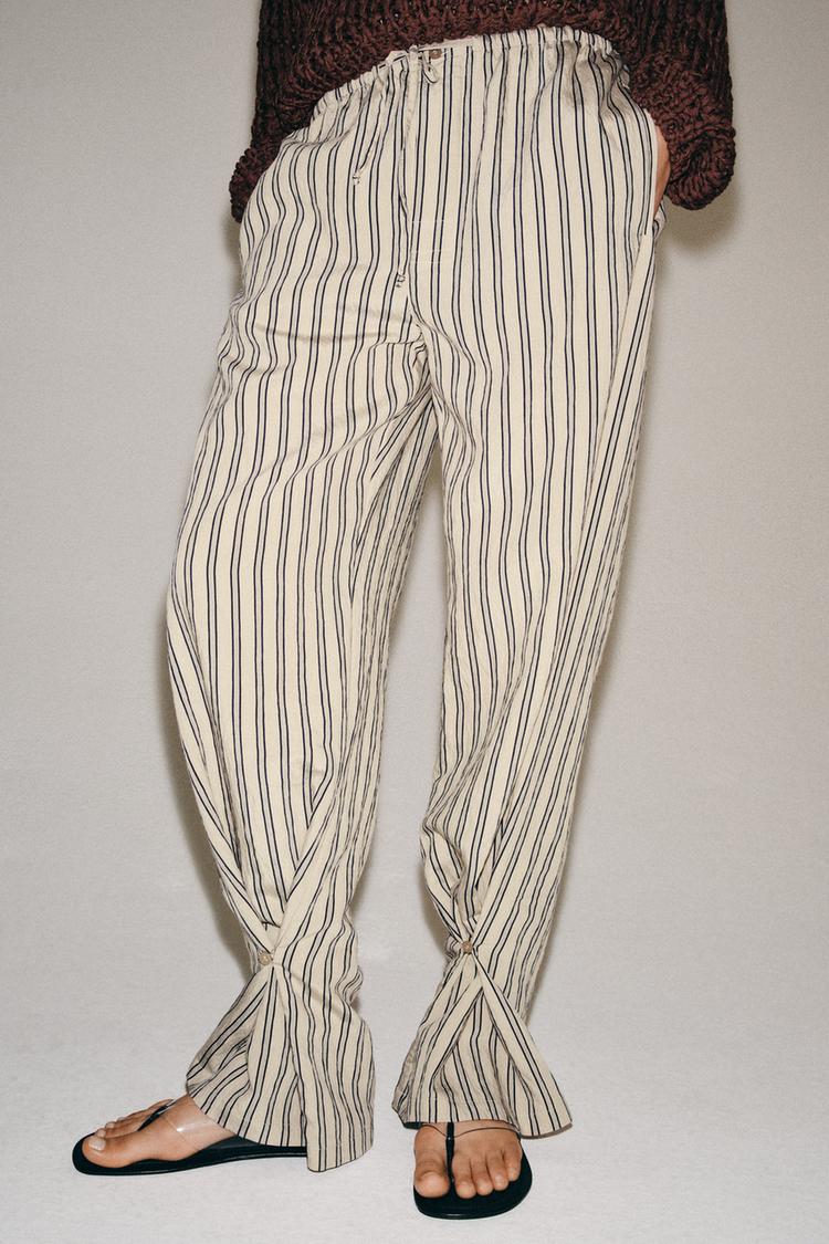 PANTALON DROIT À RAYURES ZW COLLECTION