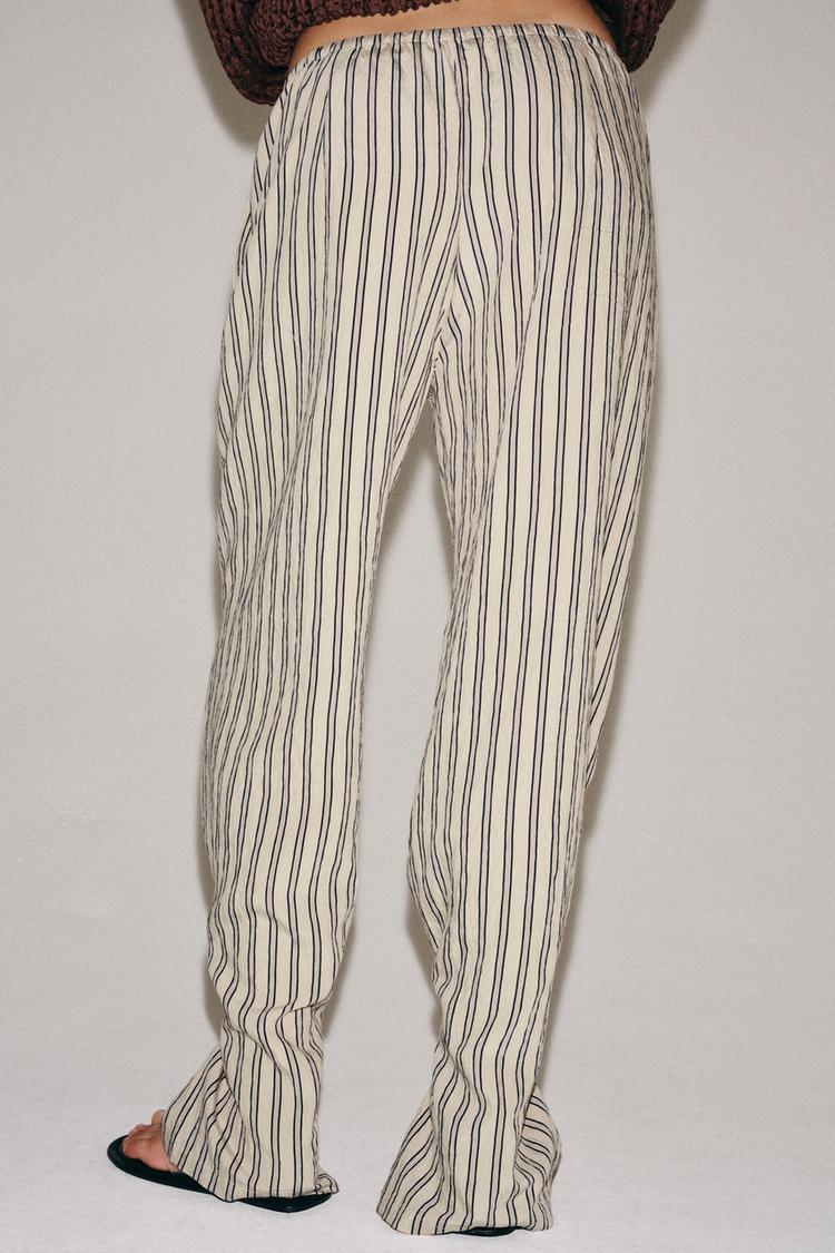 PANTALON DROIT À RAYURES ZW COLLECTION