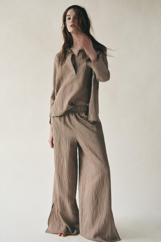 PANTALON DE PYJAMA À RAYURES ZW COLLECTION