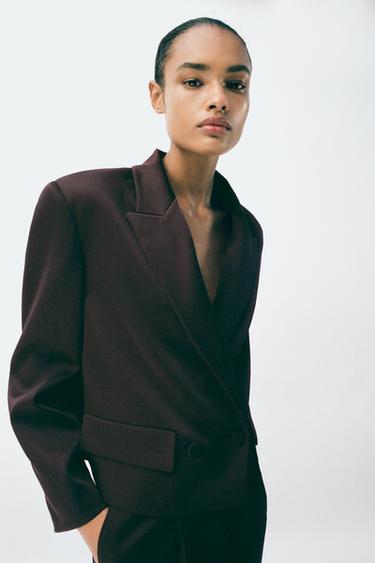 VESTE CROISÉE SATINÉE