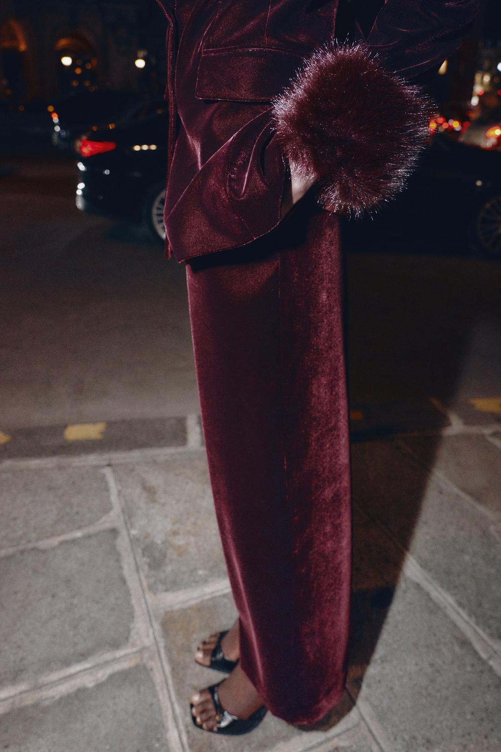 PANTALON LARGE EN VELOURS