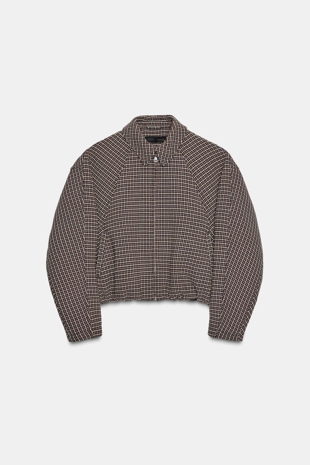 BLOUSON BOMBER MATELASSÉ PIED-DE-POULE