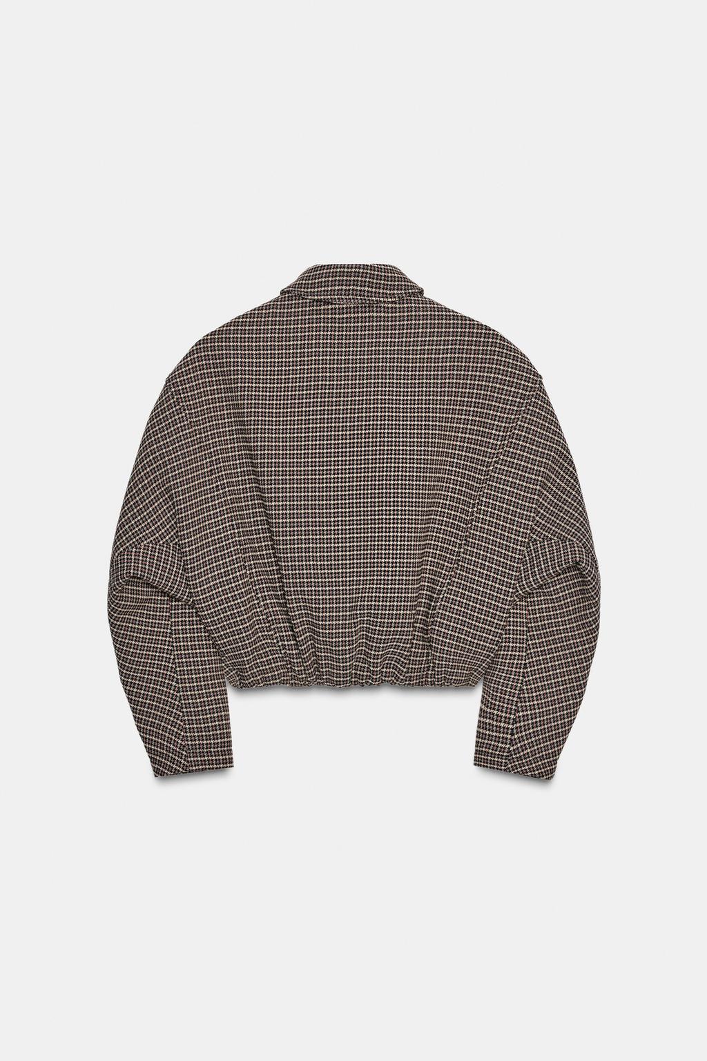 BLOUSON BOMBER MATELASSÉ PIED-DE-POULE