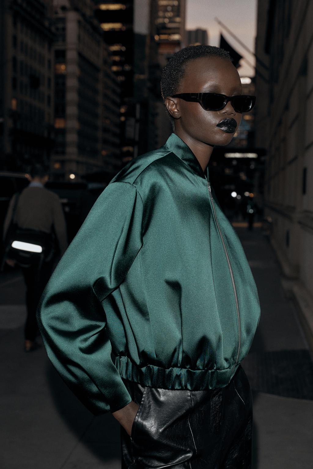 BLOUSON BOMBER SATINÉ