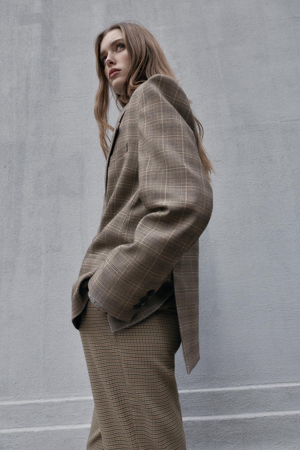 VESTE OVERSIZE À CARREAUX