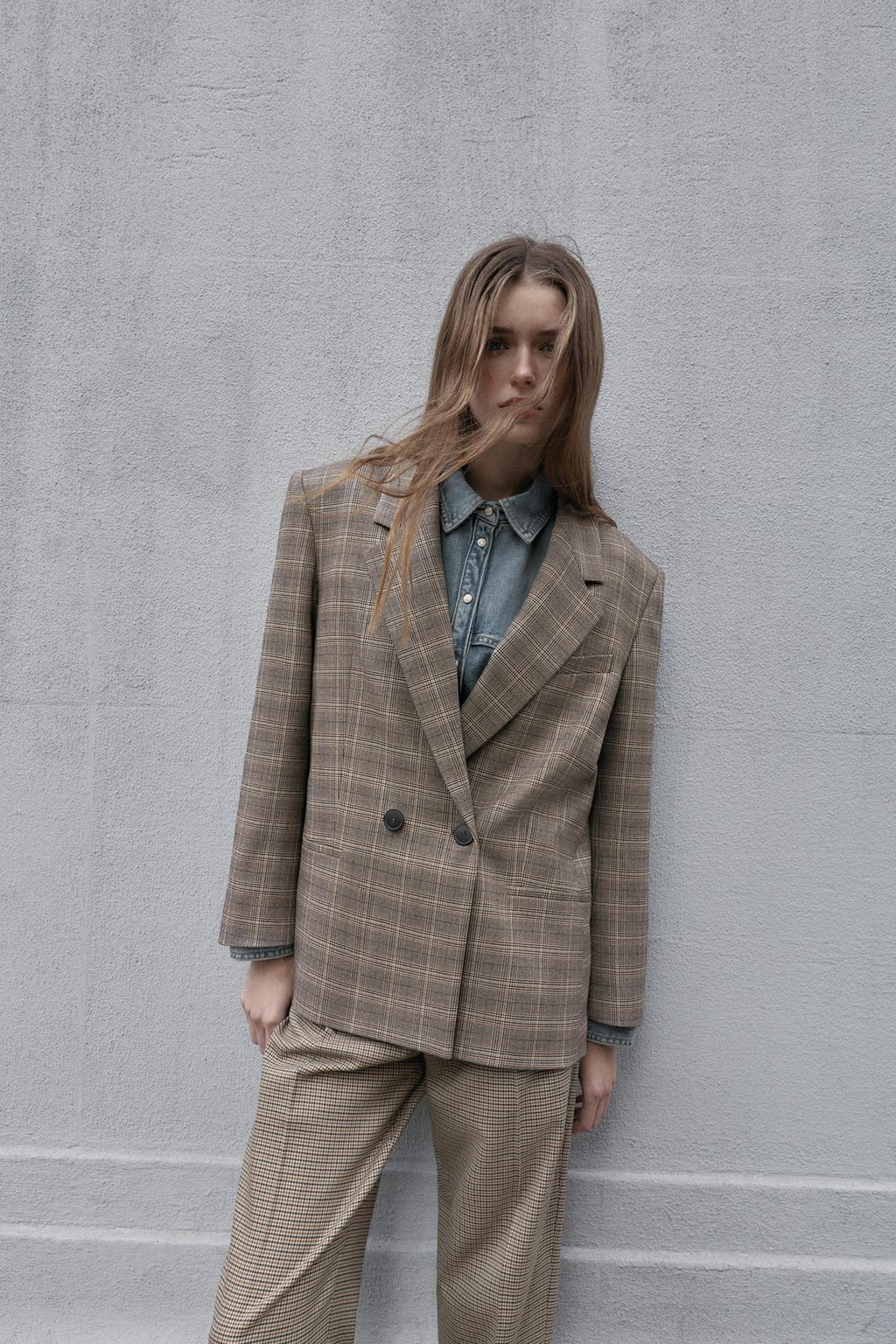 VESTE OVERSIZE À CARREAUX