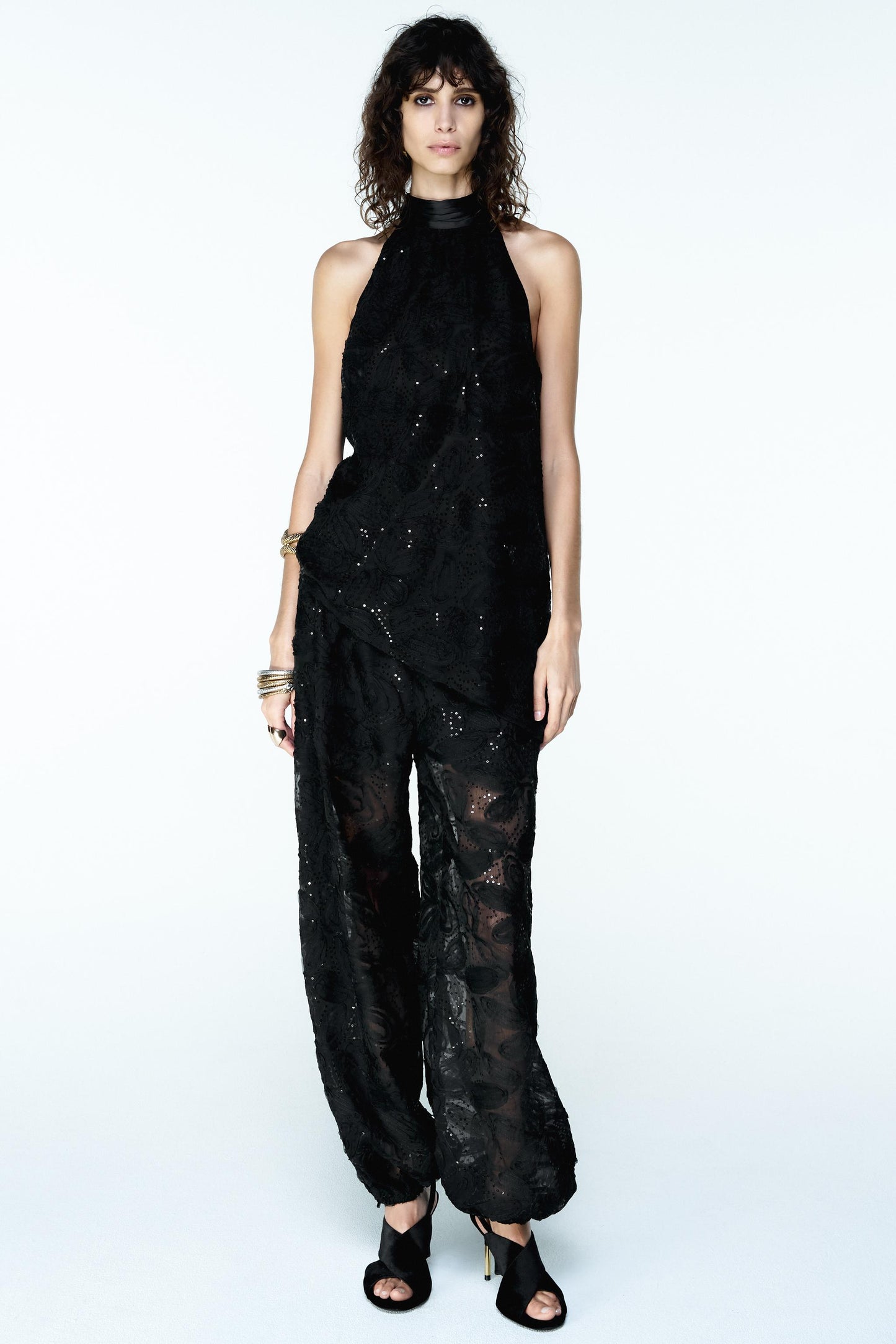 PANTALON BOUFFANT À PAILLETTES