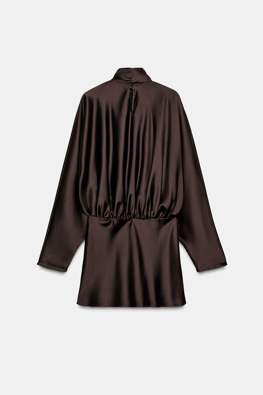 ROBE COURTE SATINÉE FOULAR