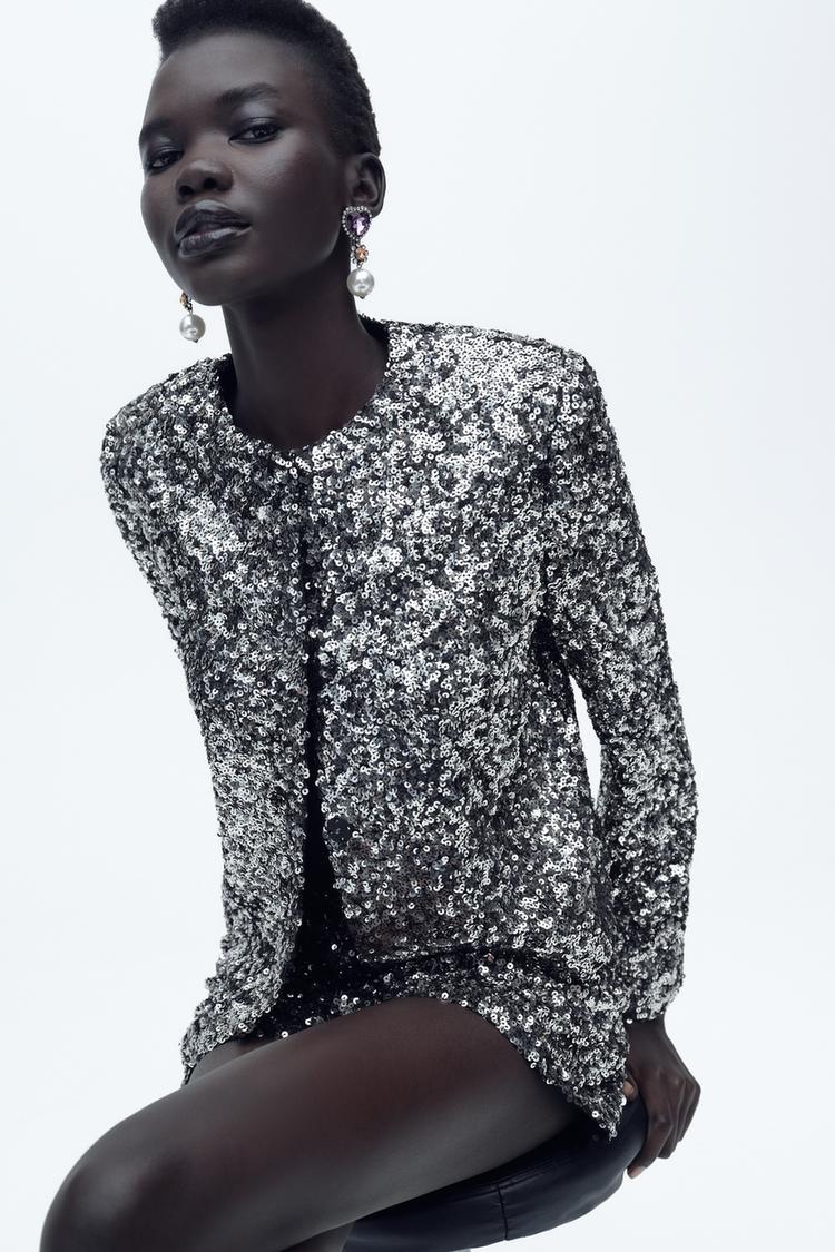 VESTE À PAILLETTES