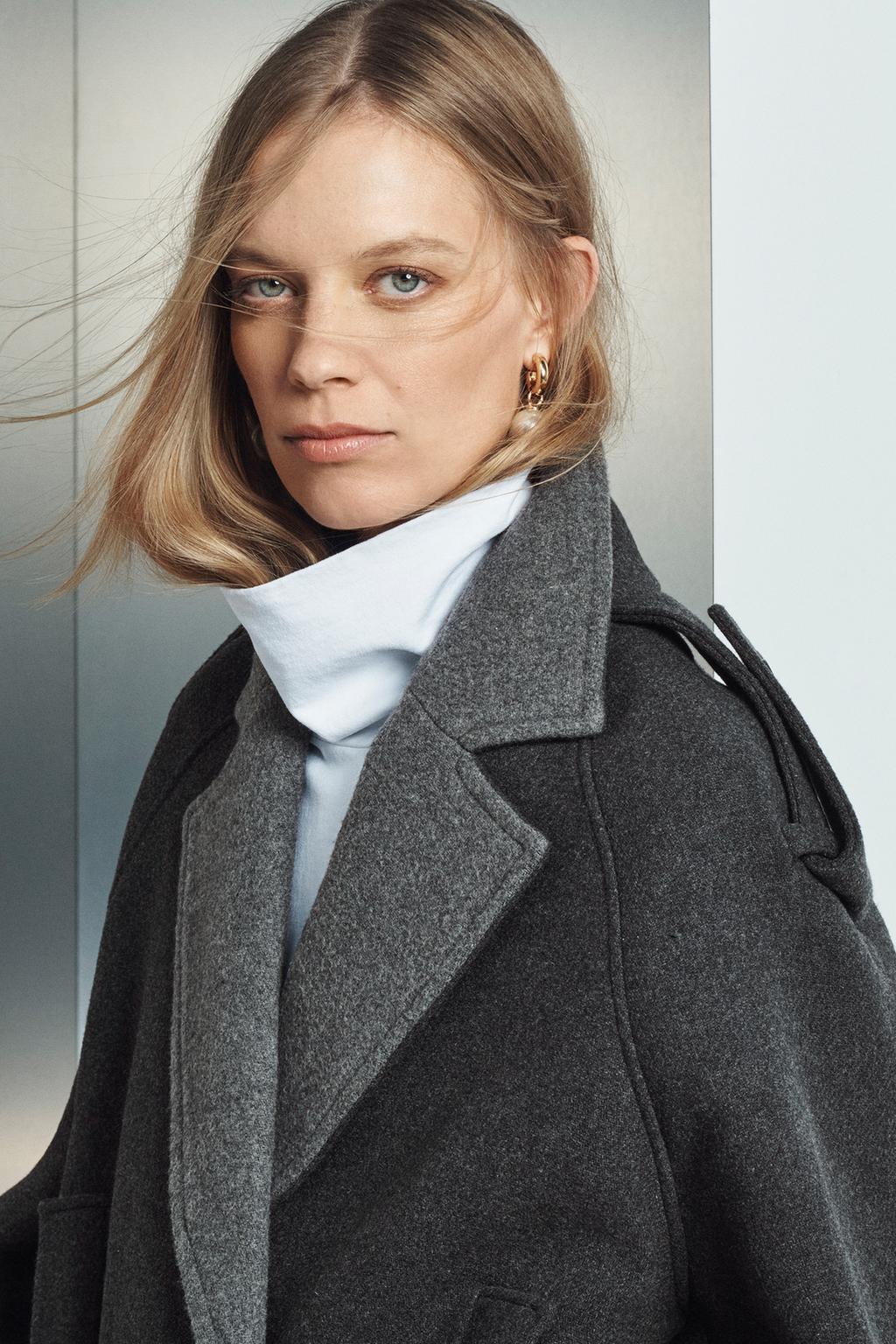 MANTEAU COURT AVEC CEINTURE ZW COLLECTION LIMITED EDITION