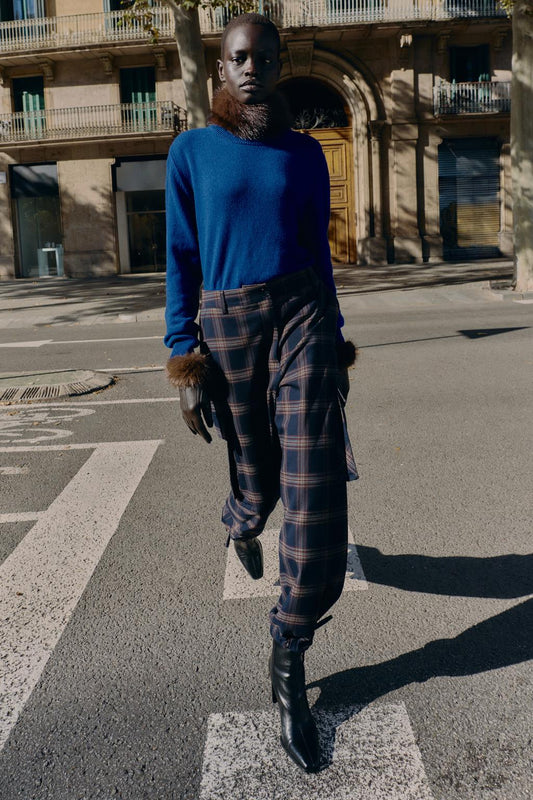 PANTALON BOMBACHO CARGO À CARREAUX