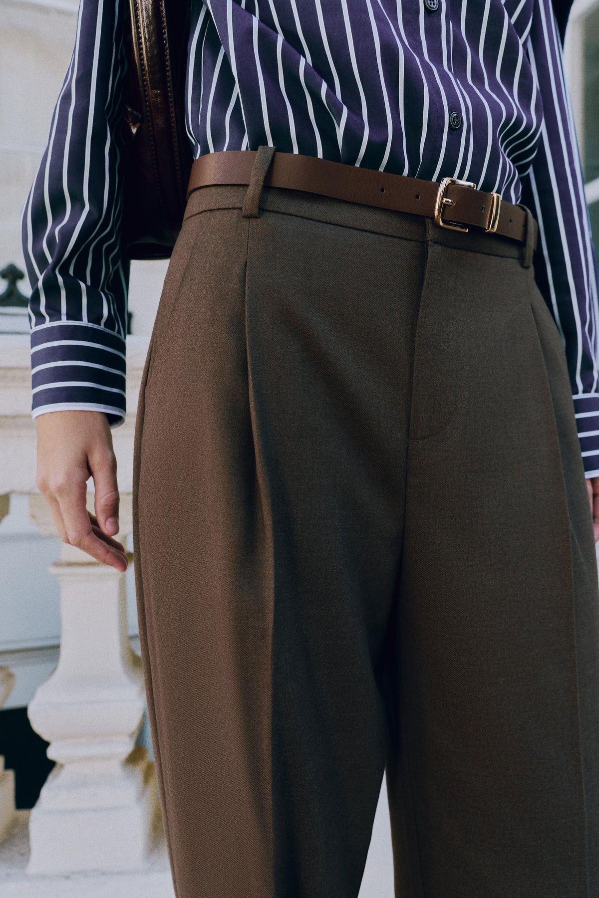 CHEMISE EN POPELINE À RAYURES