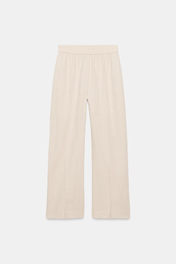 PANTALON DROIT AVEC LIN
